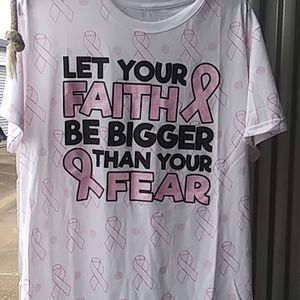 Faith over fear tee ( w/cancer ribbons)